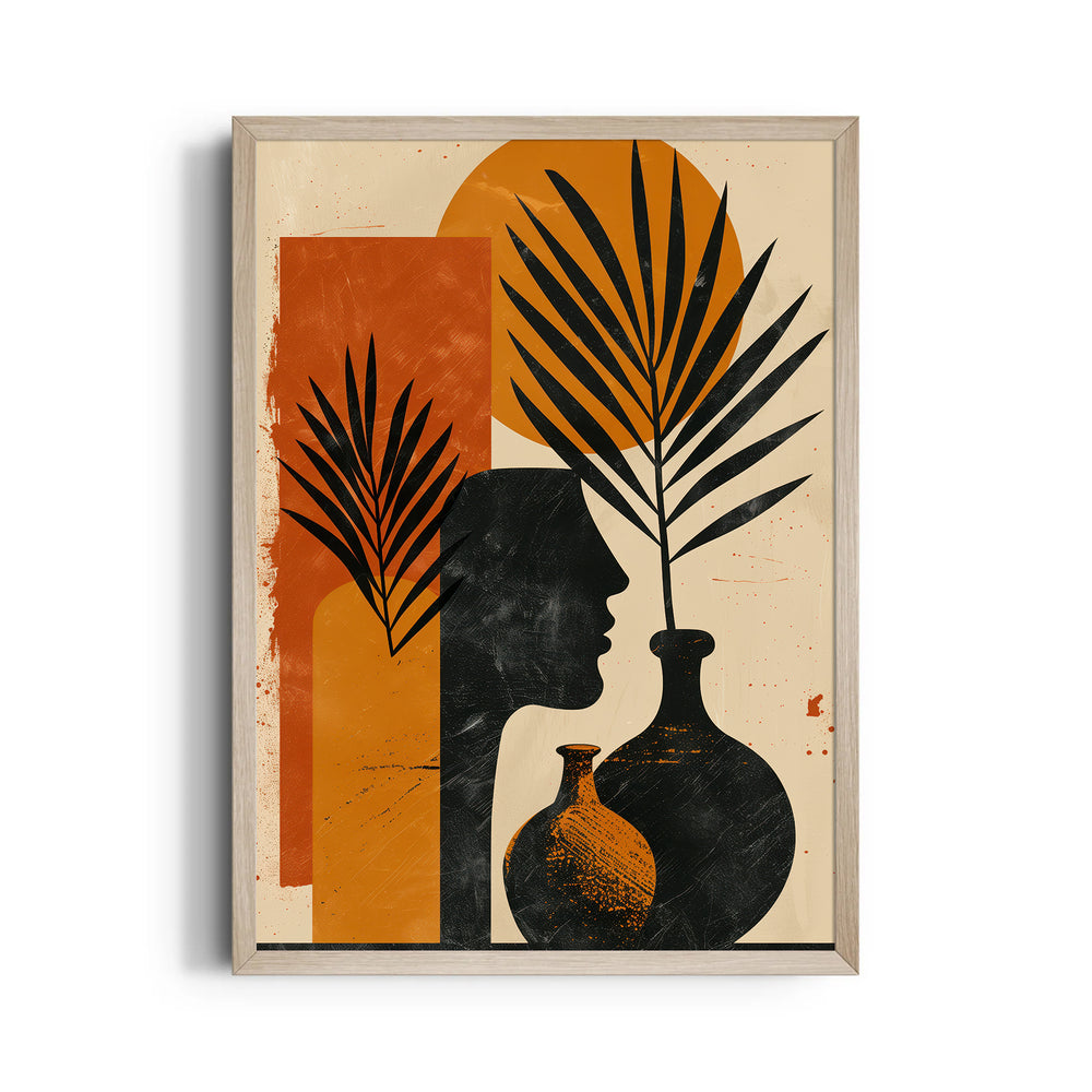 Sunset Muse Silhouette - Abstract Modern Art