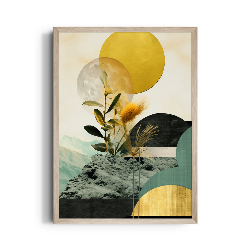 Golden Zenith Garden – Abstract Modern Art