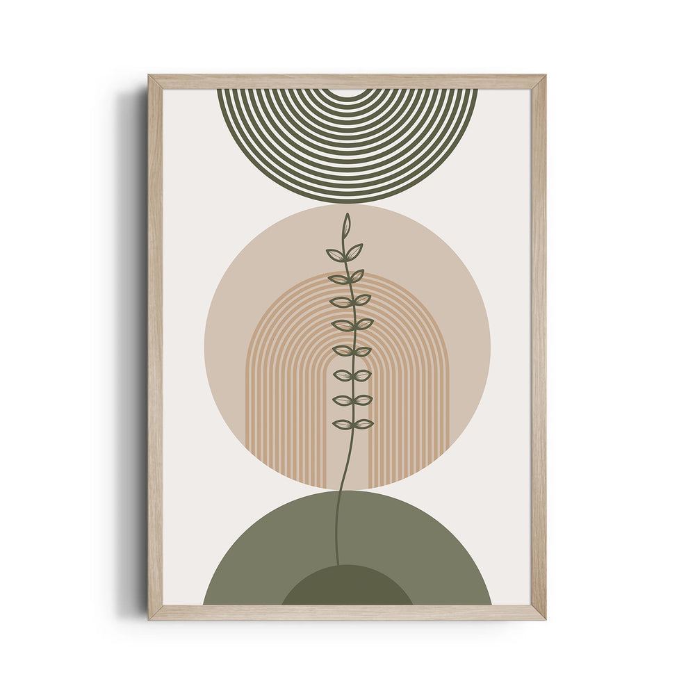 Boho Botanical Geometry - Boho Modern Wall Art