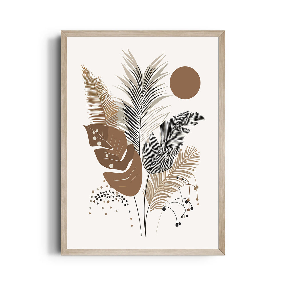 Boho Tropical Botanical Arrangement – Boho Modern Wall Art