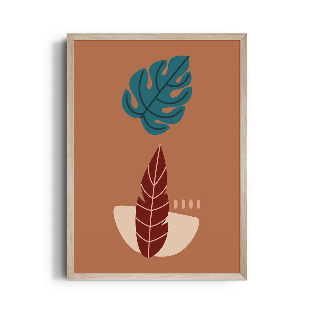 Minimal Boho Tropical Leaves – Boho Modern Wall Art