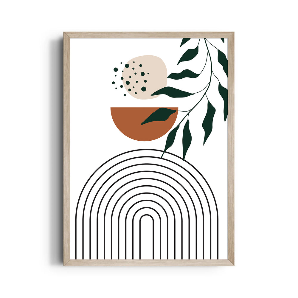 Minimal Boho Rainbow & Botanical - Boho Modern Wall Art