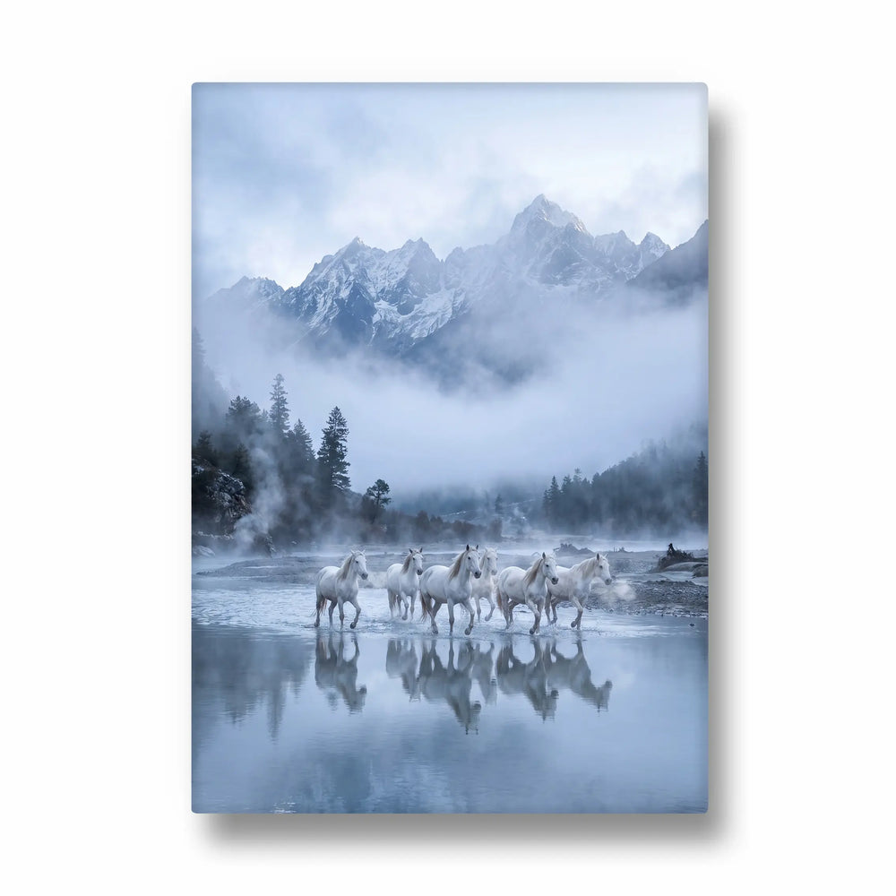 Mystic Summit Flow — 7 Horses Vastu Art