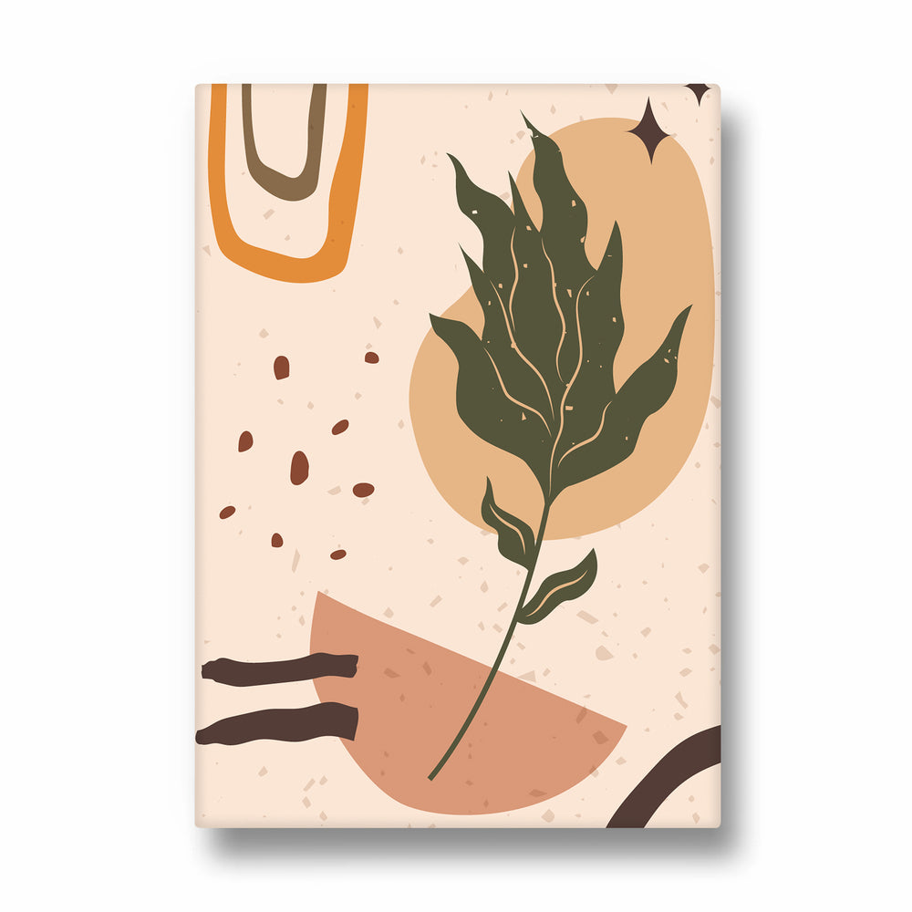 Terracotta Leaf Reverie - Abstract Modern Art