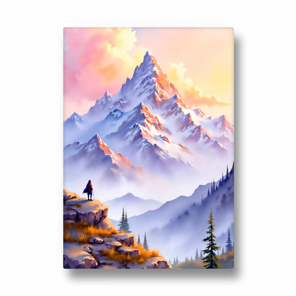Summit of Quiet Courage - Landscape Modern Wall Art