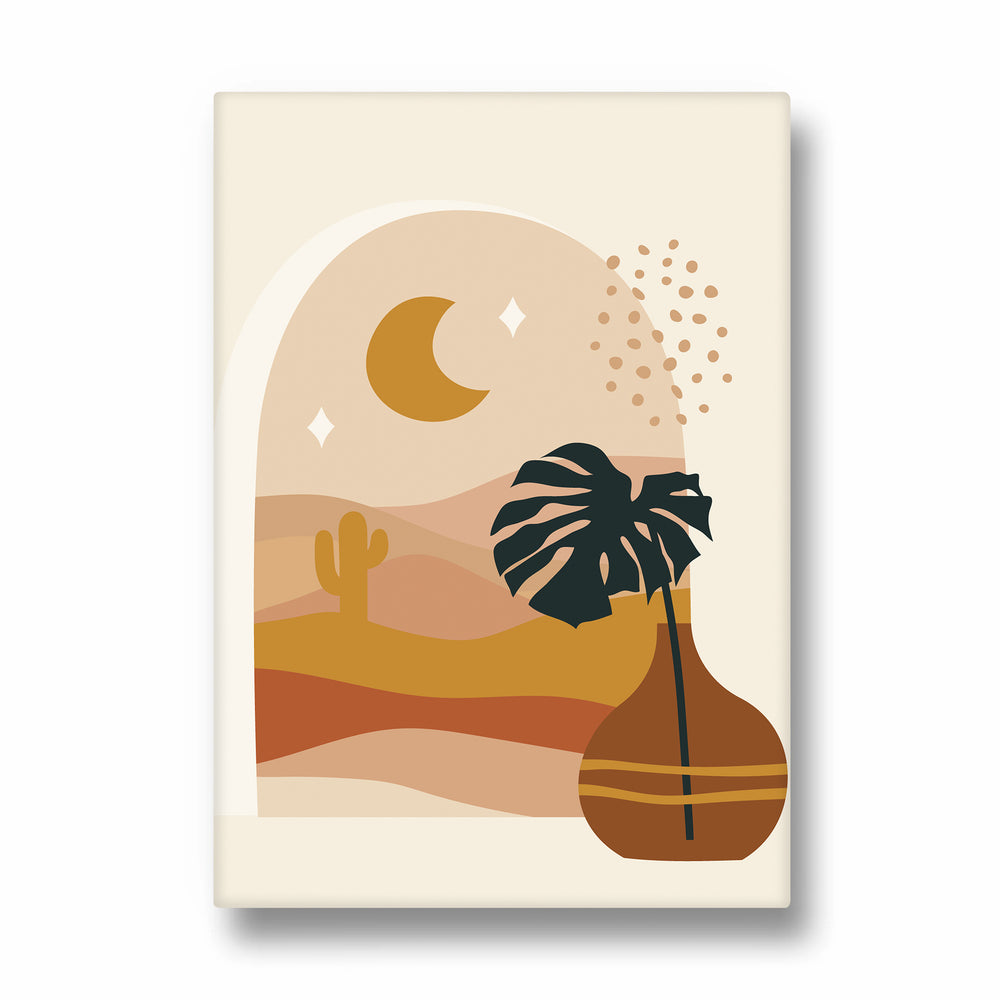 Boho Desert Nightscape - Boho Modern Wall Art