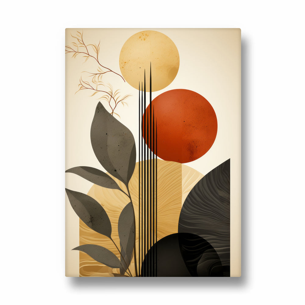 Crimson Sun Ascension - Abstract Modern Art