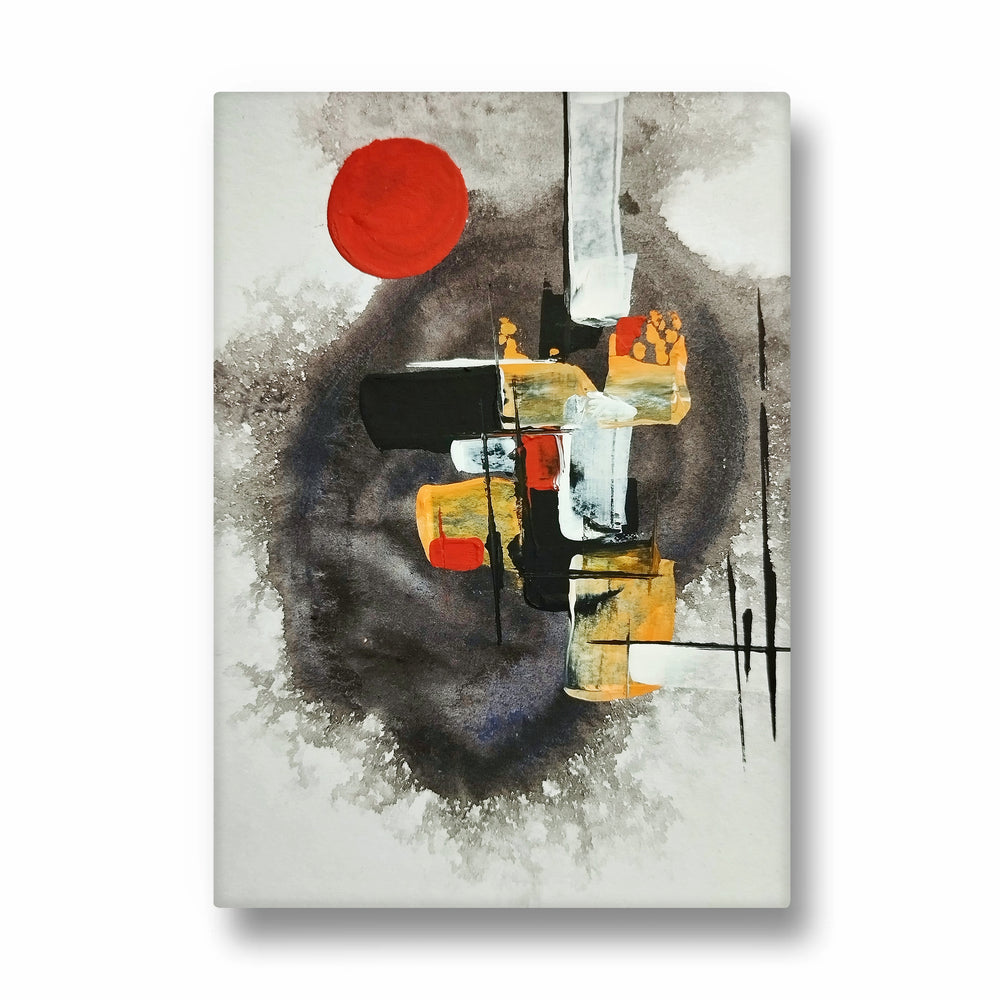 Crimson Halo Construct - Abstract Modern Art