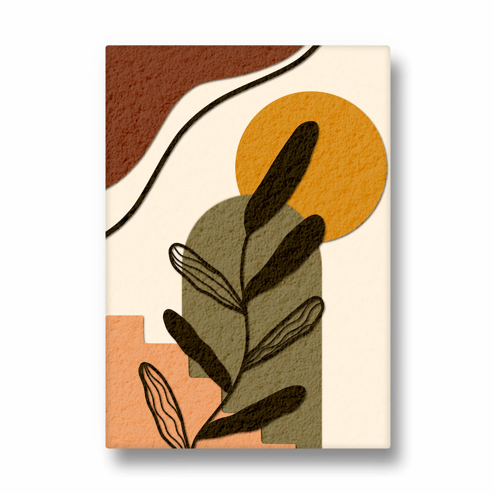 Amber Shadow Botanica - Abstract Modern Art