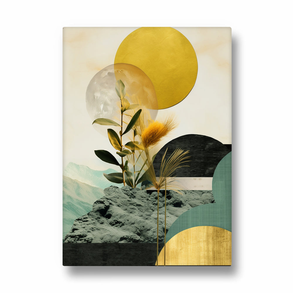 Golden Zenith Garden – Abstract Modern Art