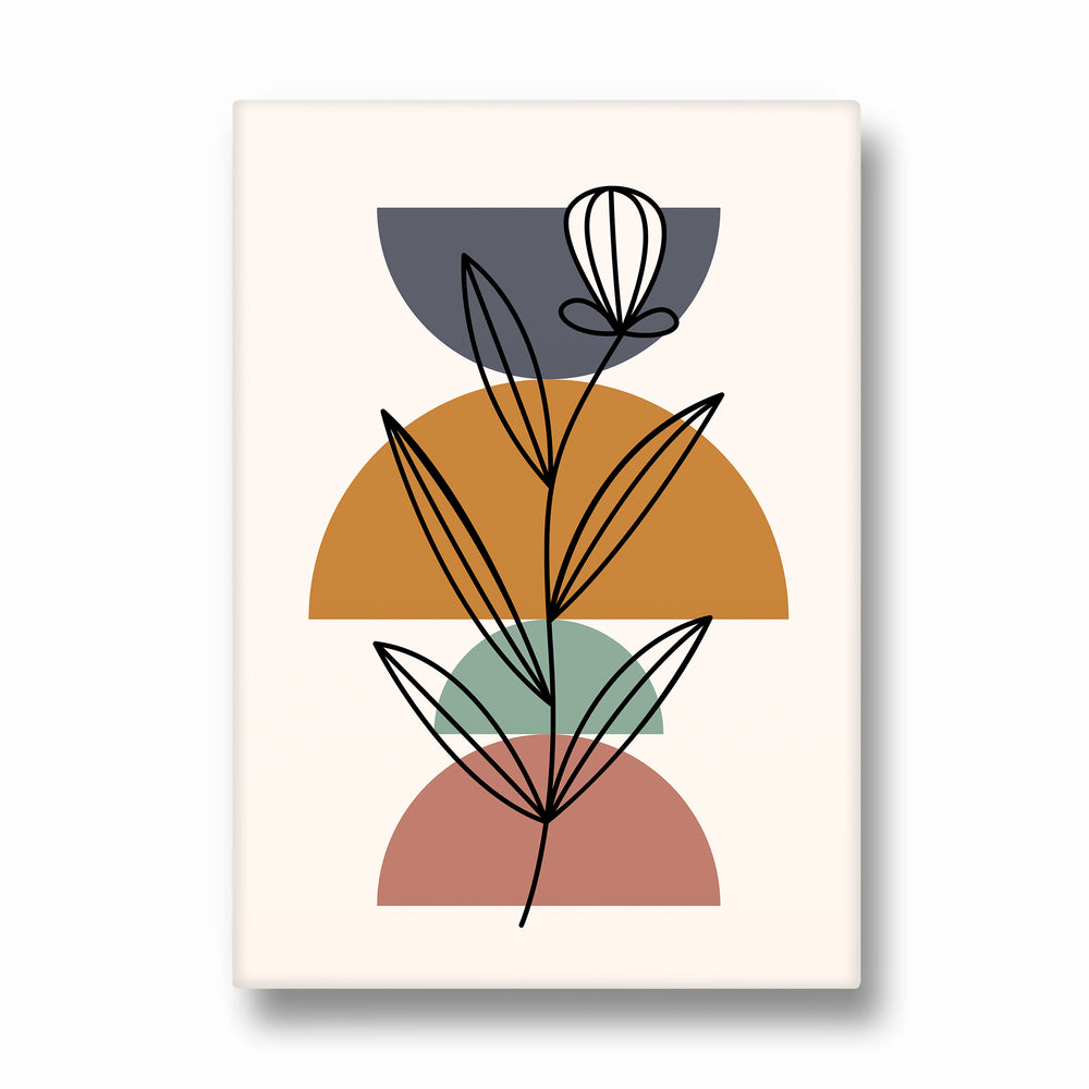 Boho Geometric Botanical Layers - Boho Modern Wall Art