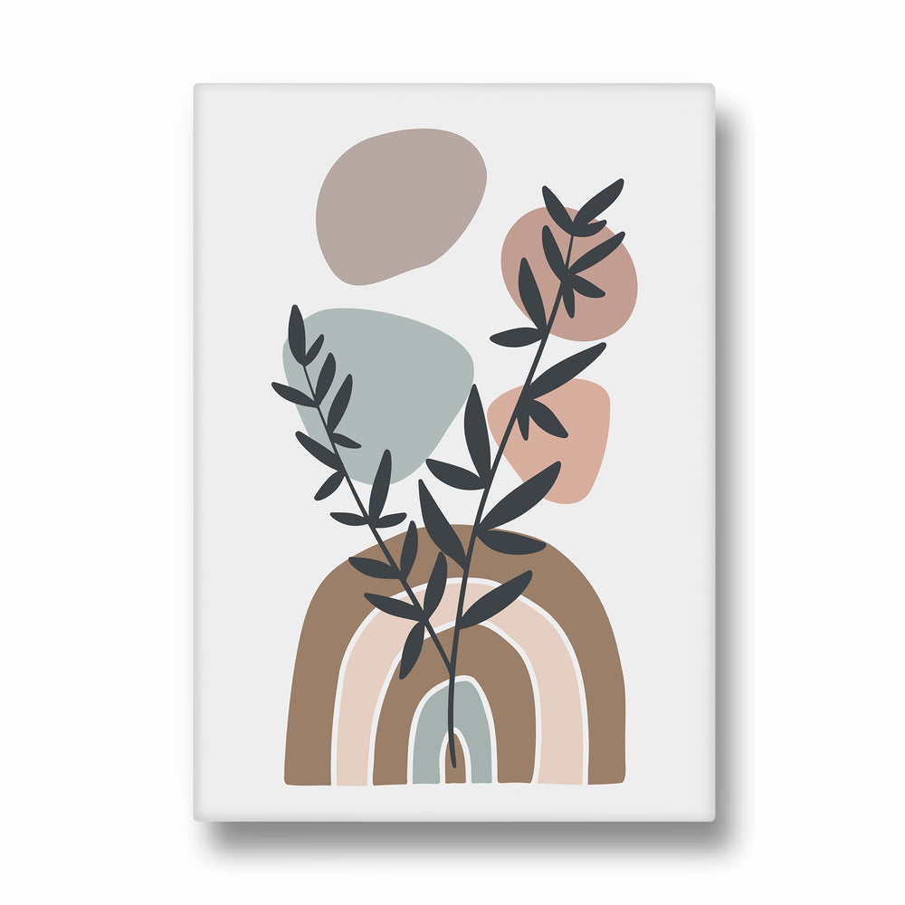 Boho Botanical Rainbow Harmony - Boho Modern Wall Art