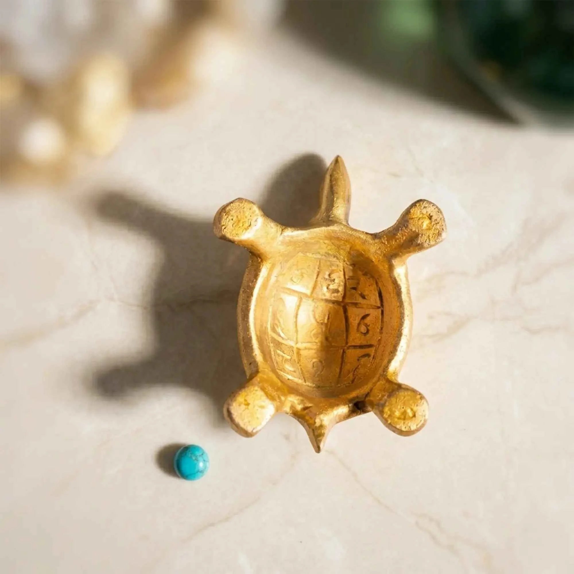 Kurma Heritage Inlaid Brass Tortoise