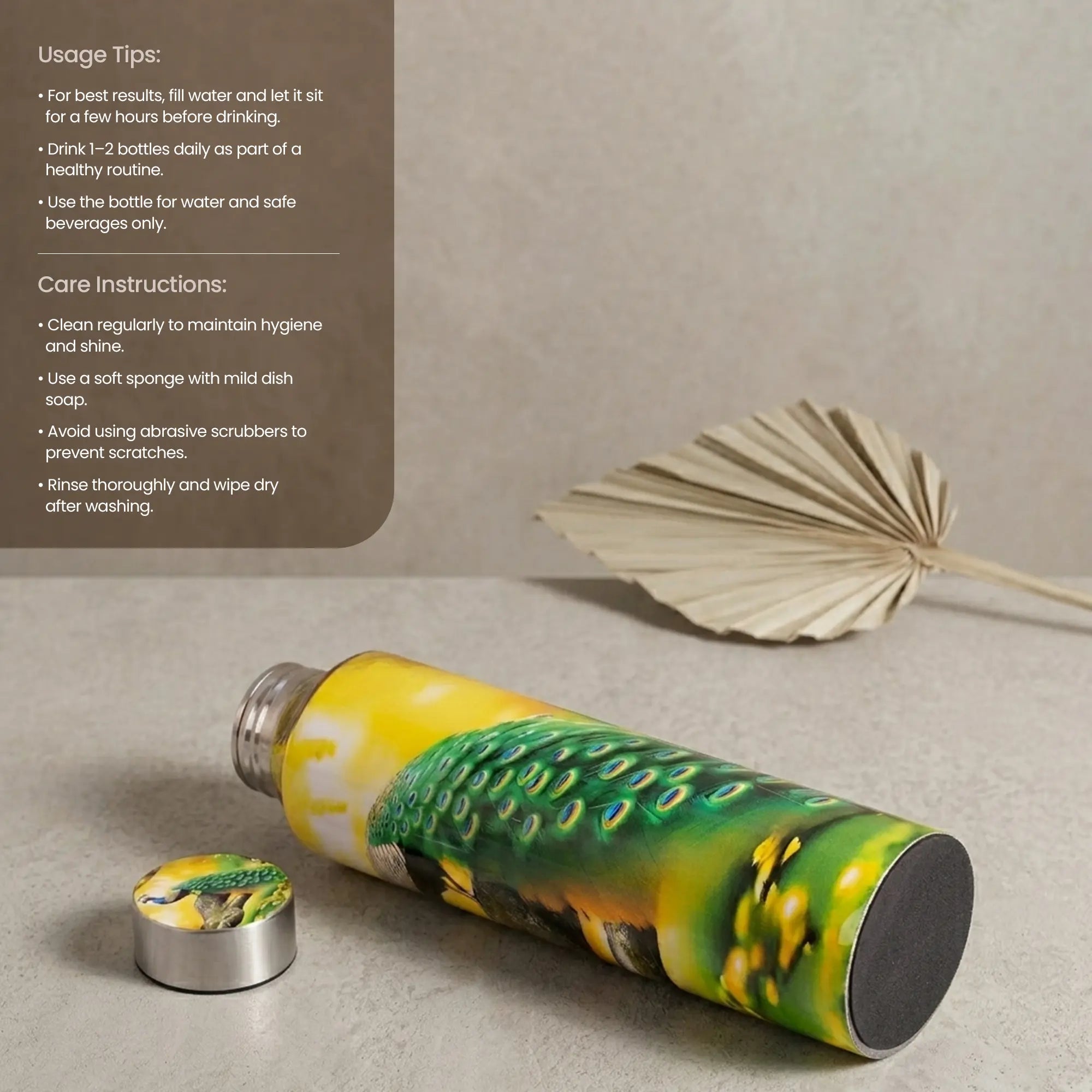 Mayura Peacock Steel Bottle