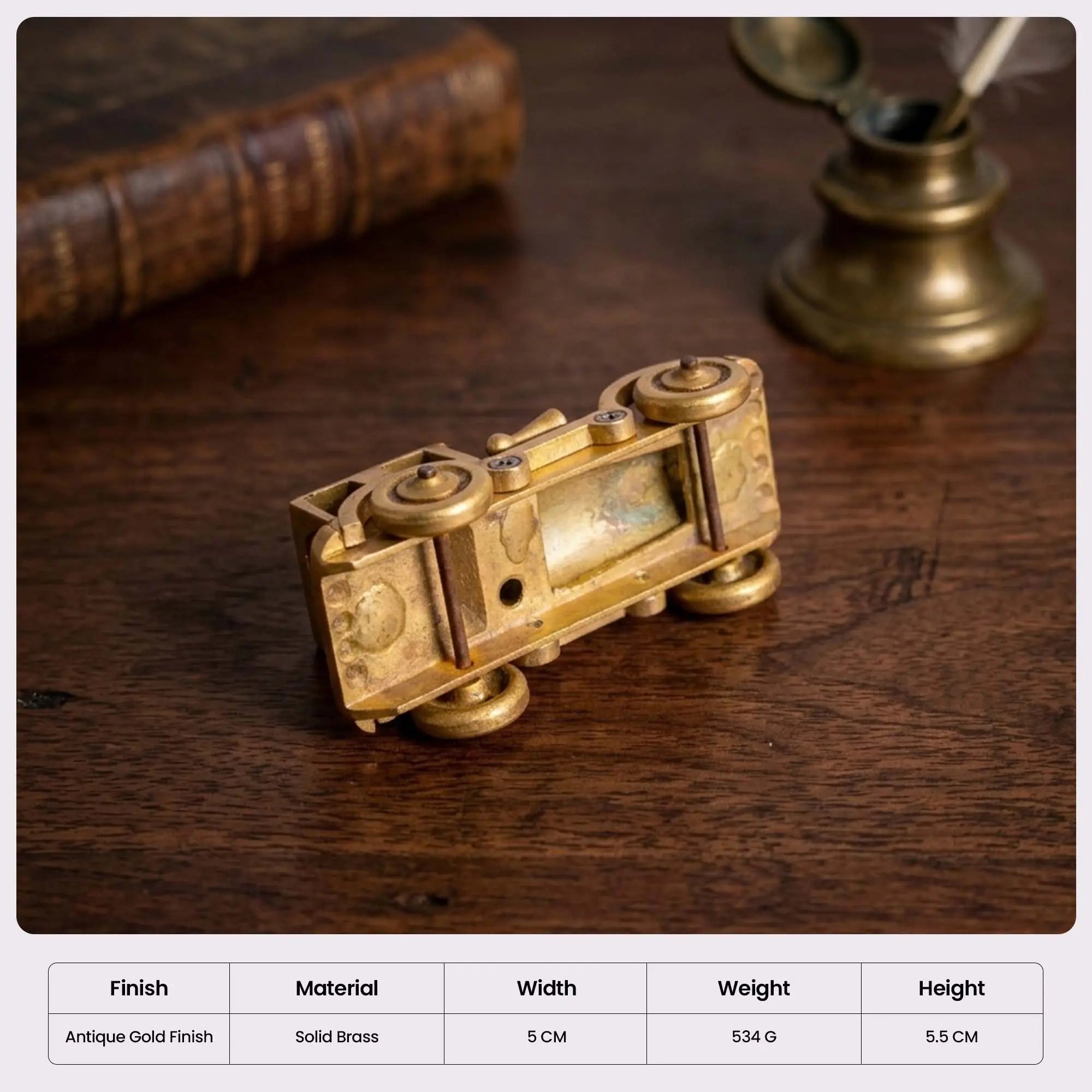 Vintage Brass Classic Car Collectible