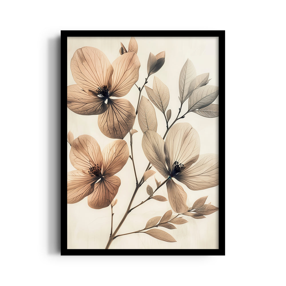 Antique Sepia Petals - Botanical Wall Art