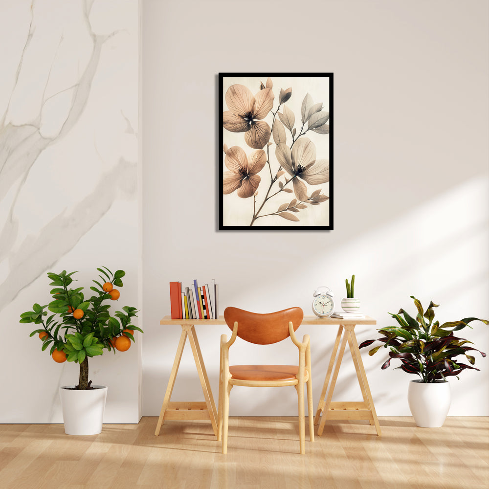 Antique Sepia Petals - Botanical Wall Art