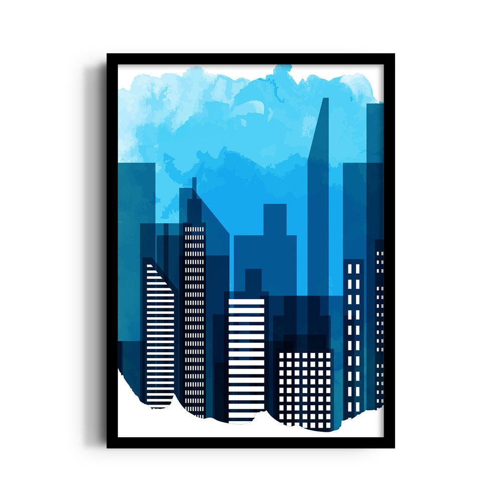 Azure Skyline Horizon - City Wall Art