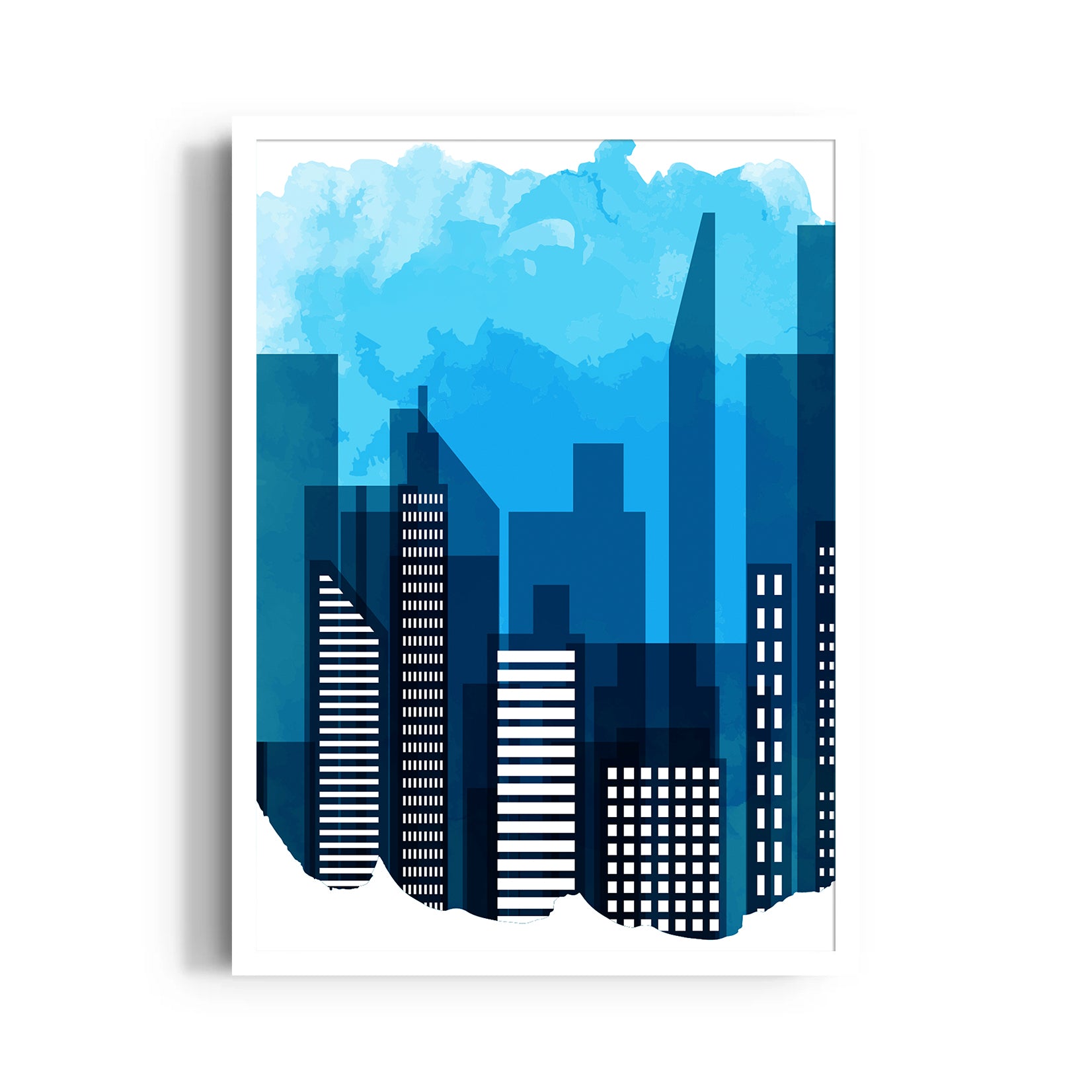 Azure Skyline Horizon - City Wall Art