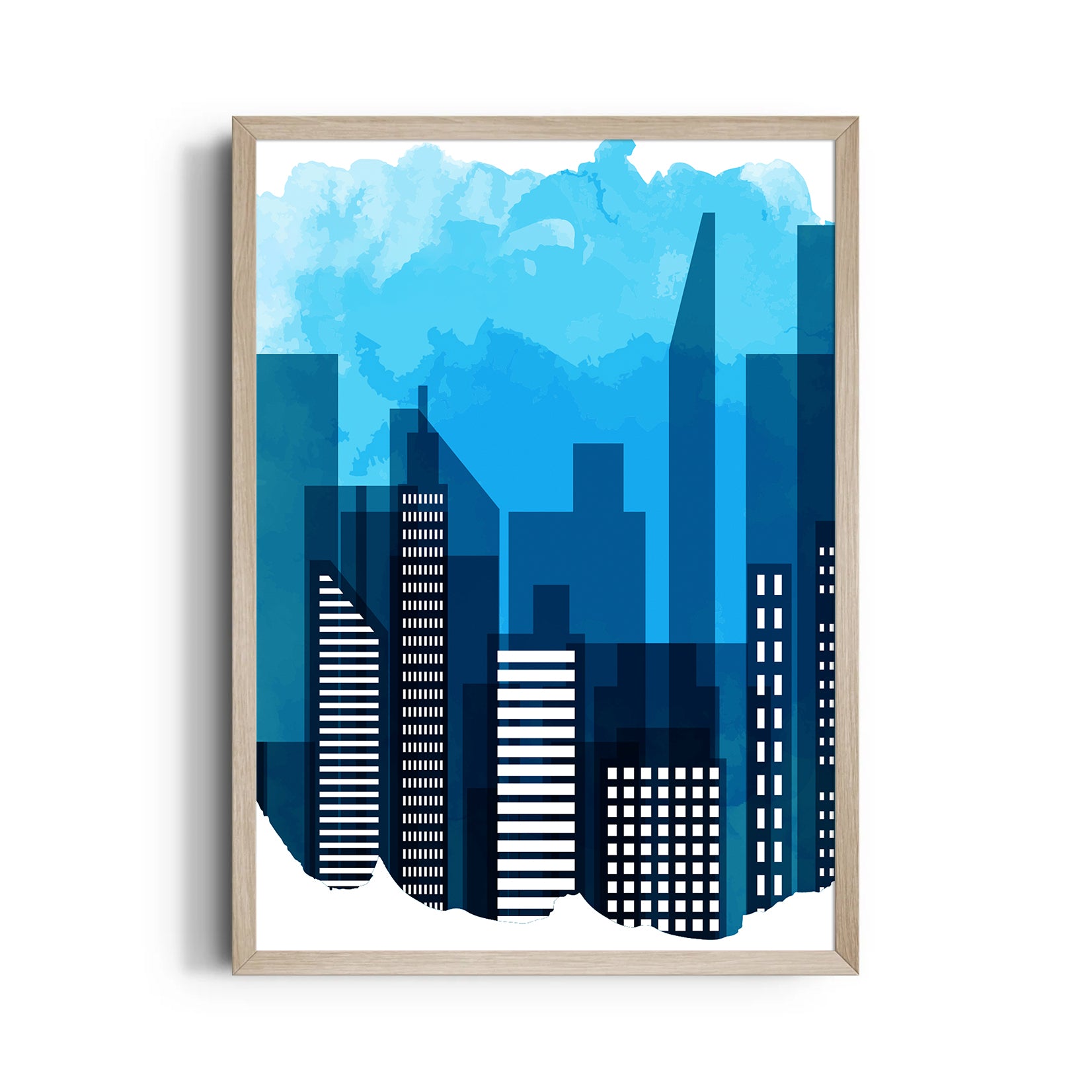 Azure Skyline Horizon - City Wall Art