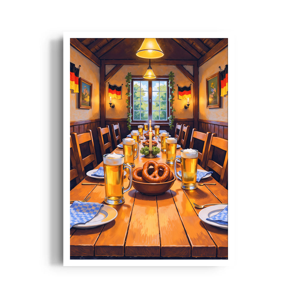 Bavarian Beer Hall Feast – Food & Bar Wall Art