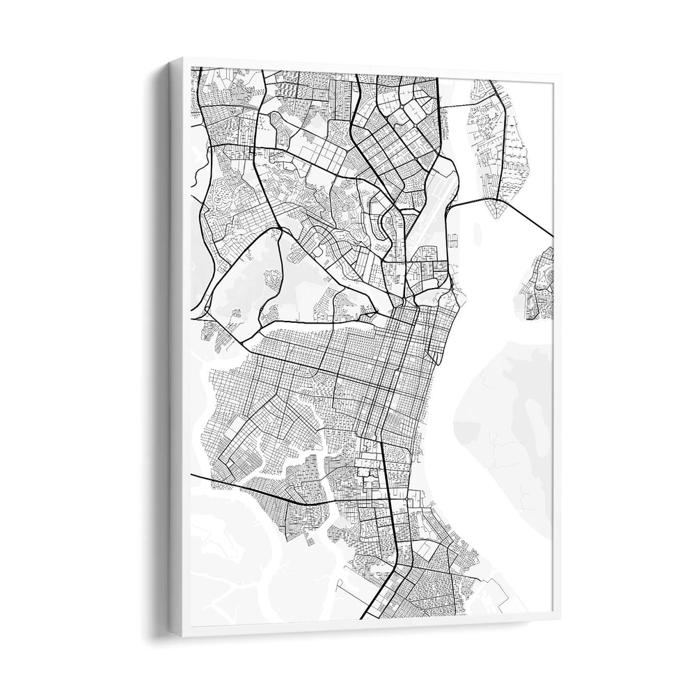 Bayfront Gridflow - street map wall art - Pillow Fights