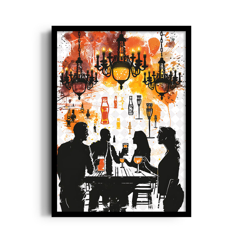 Chandelier Lounge Cheers - Food & Bar Wall Art
