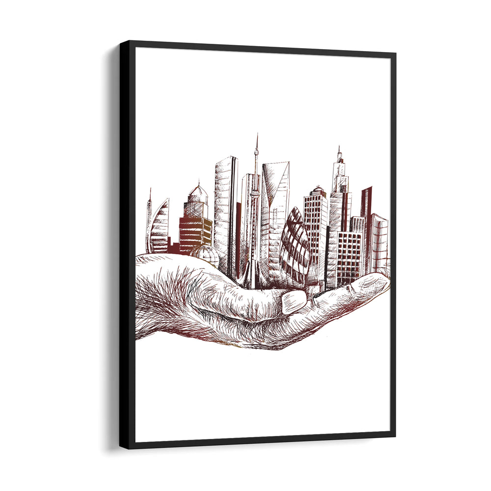 City in Your Hands - City Wall Art - Pillow Fights