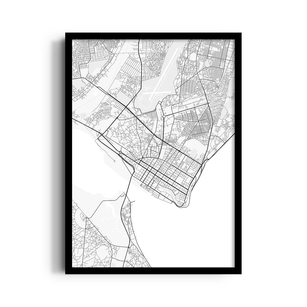 Coastal Gridlines - street map wall art - Pillow Fights