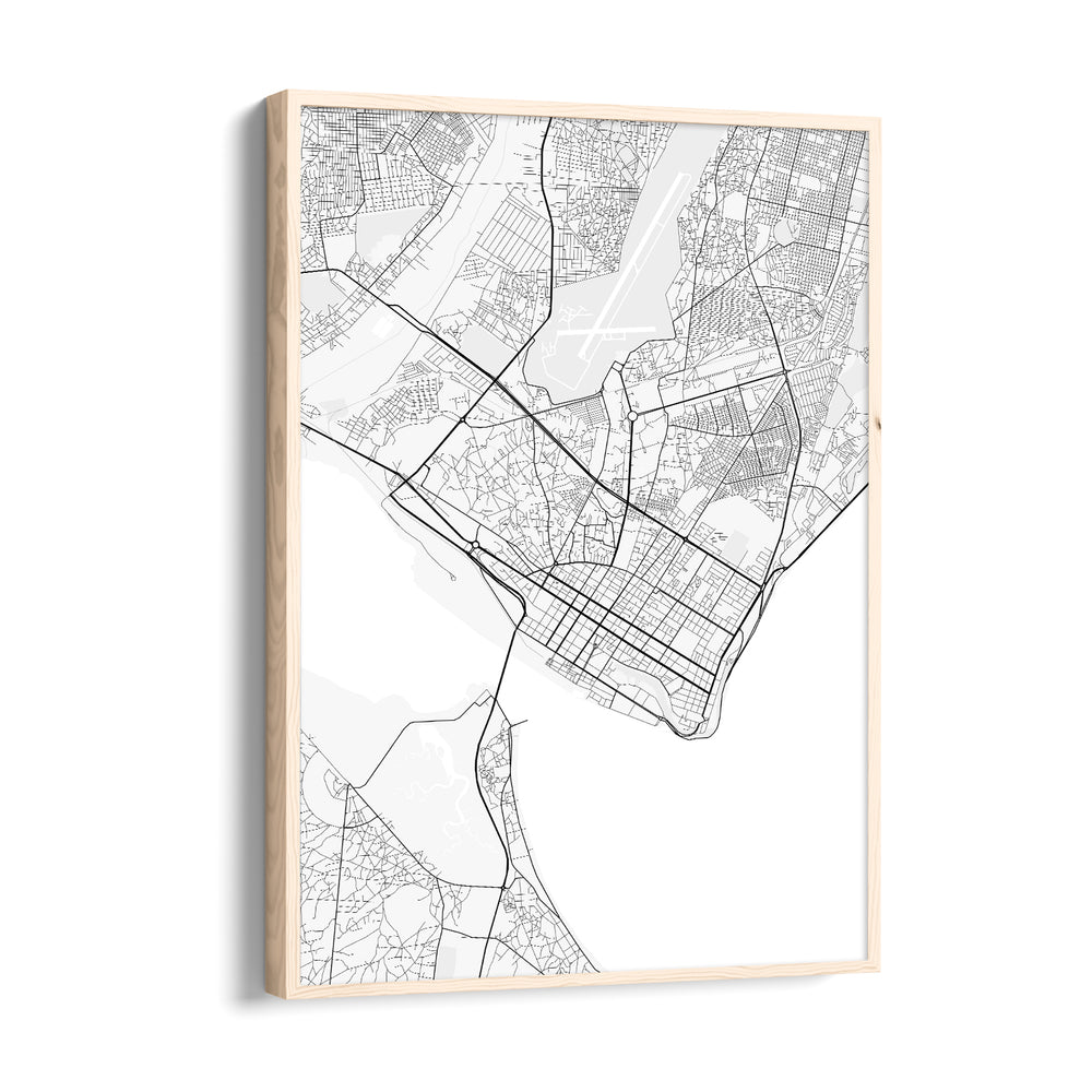 Coastal Gridlines - street map wall art - Pillow Fights