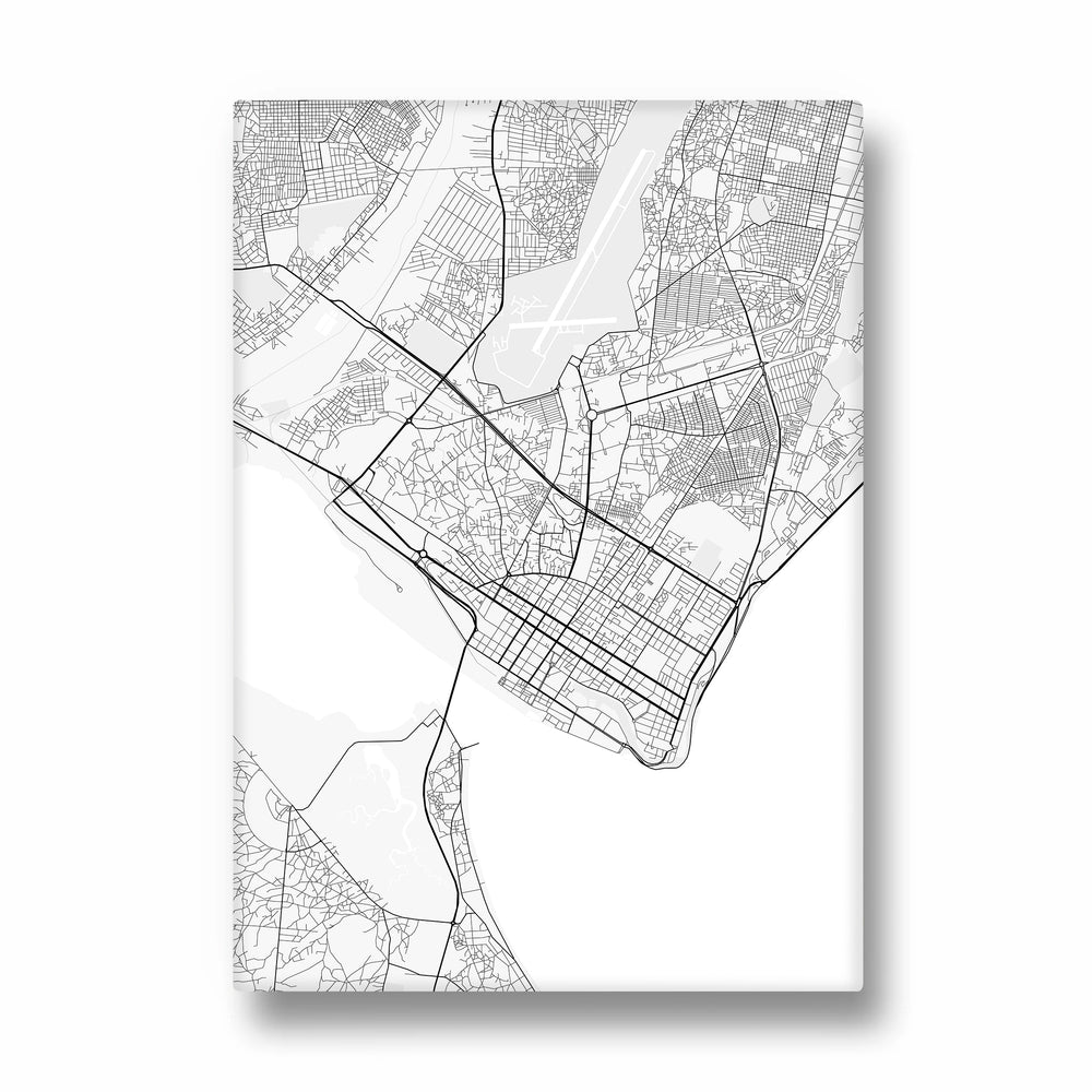 Coastal Gridlines - street map wall art - Pillow Fights