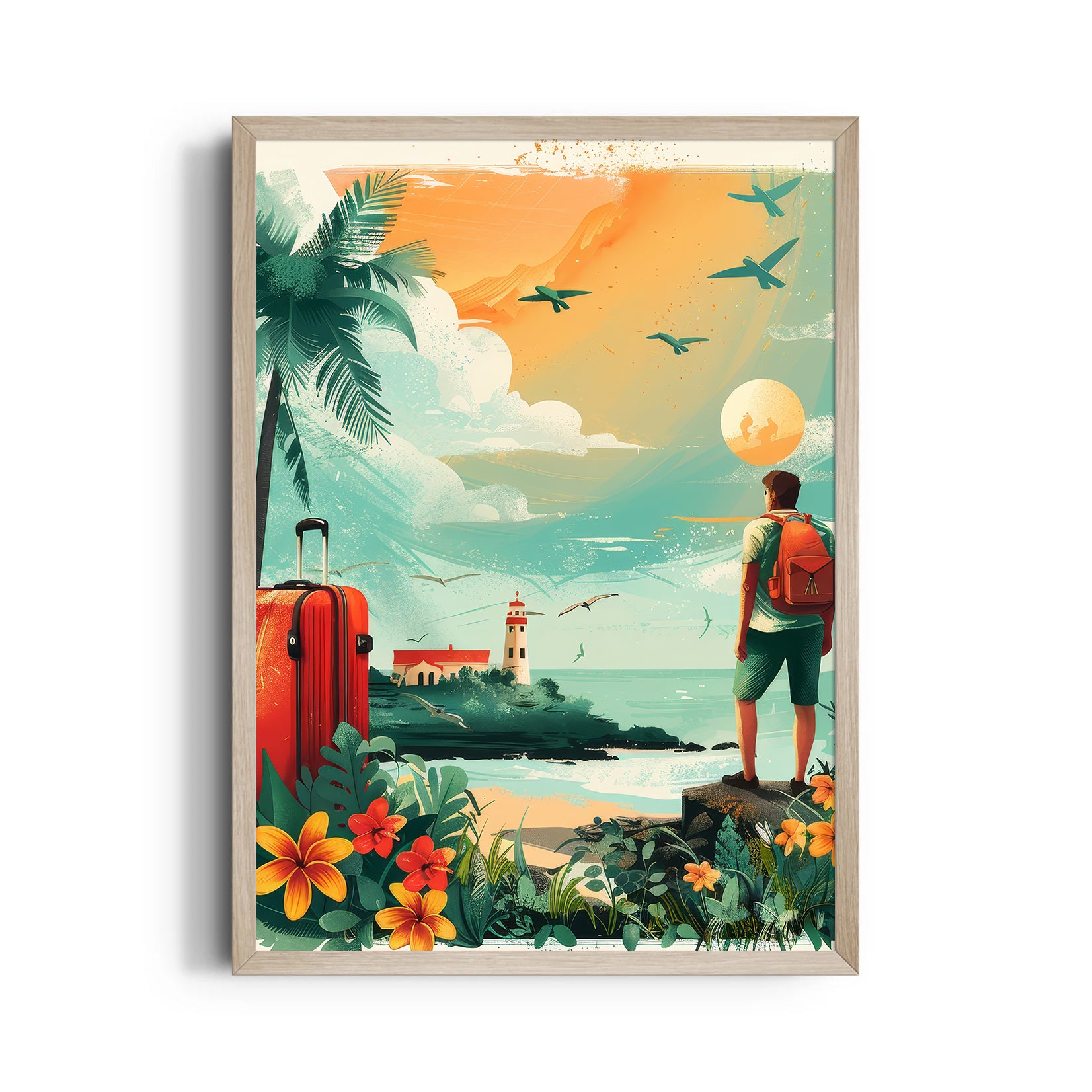 Coastal Horizon Departure - Travel Wall Art