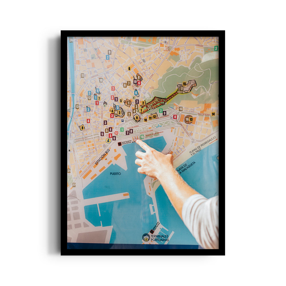 Coastal Wayfinder Map - street map wall art