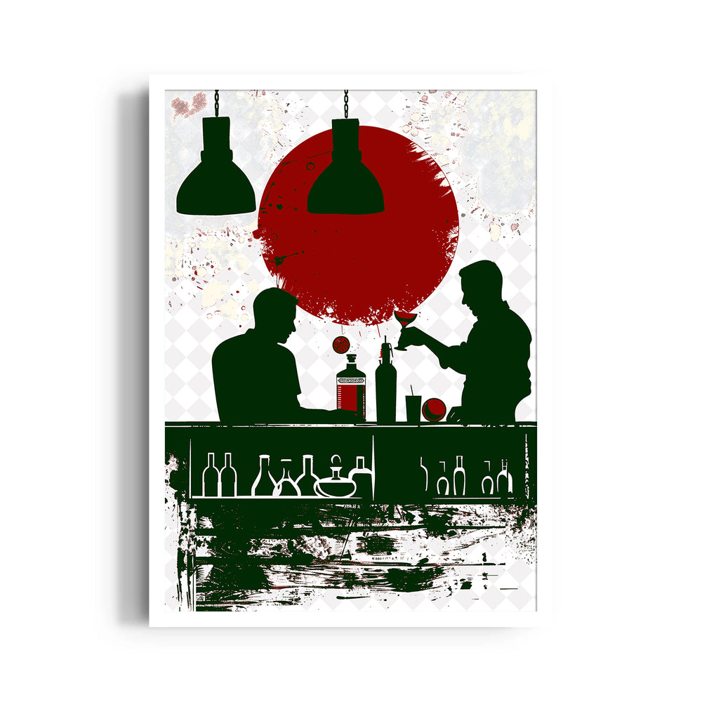 Crimson Cocktail Hour - Food & Bar Wall Art