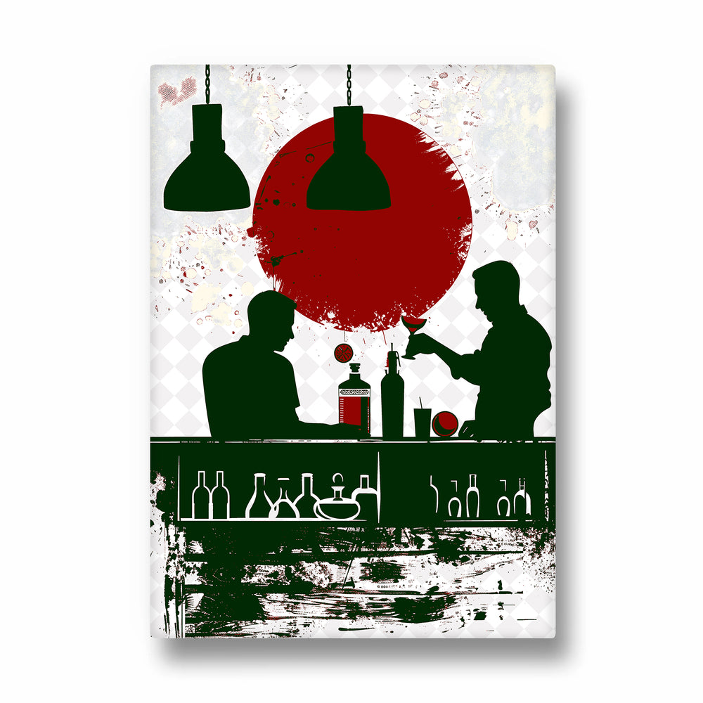 Crimson Cocktail Hour - Food & Bar Wall Art