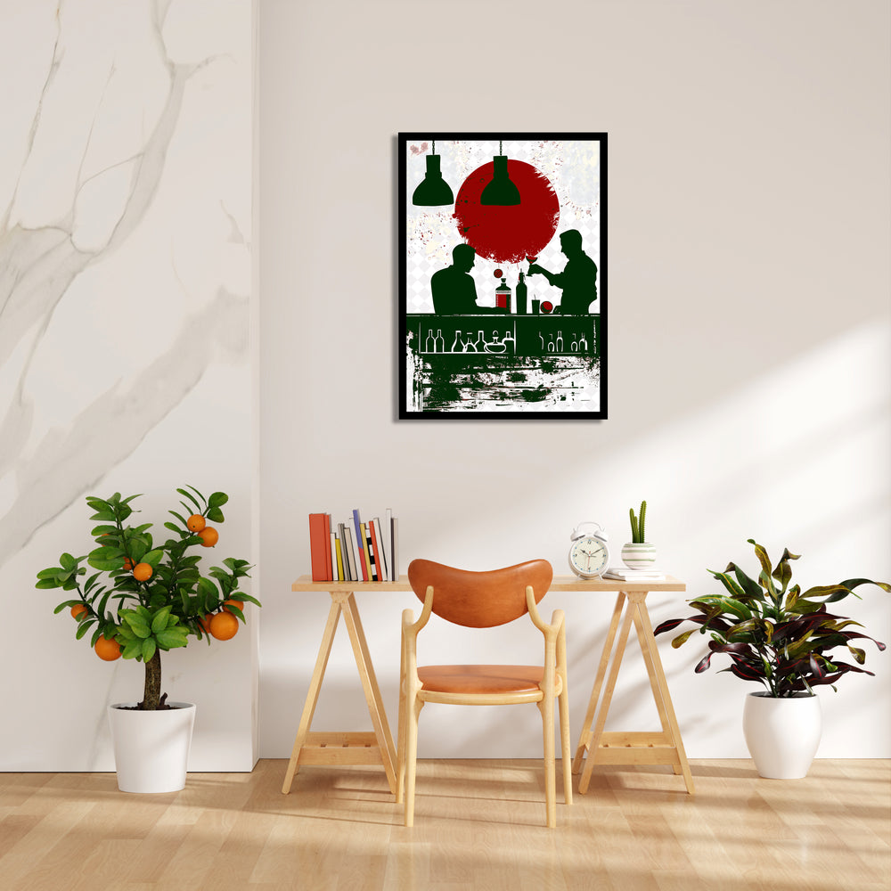 Crimson Cocktail Hour - Food & Bar Wall Art