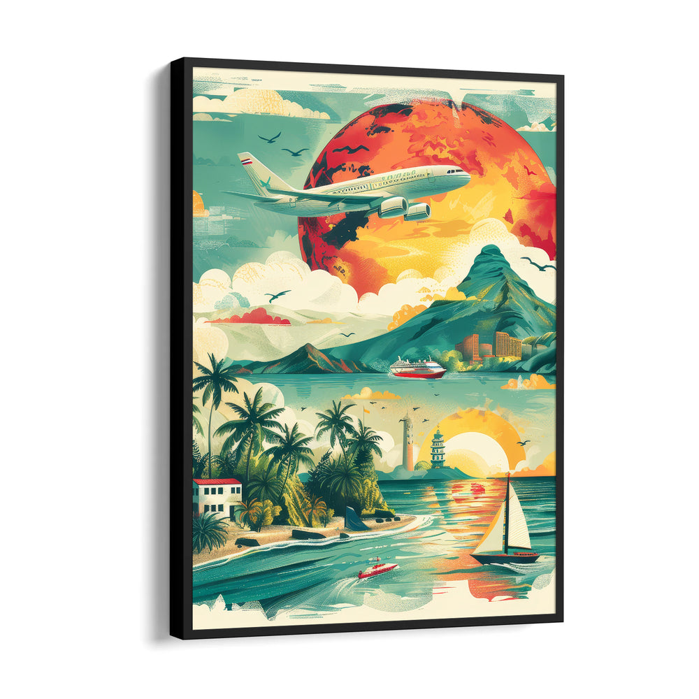 Crimson Horizon Voyage - Travel Wall Art