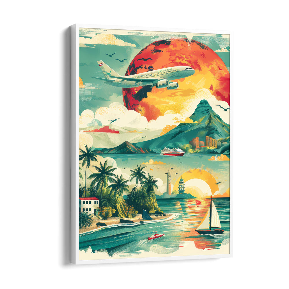 Crimson Horizon Voyage - Travel Wall Art