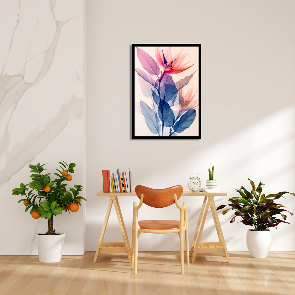 Crimson Paradise Bloom - Botanical Wall Art