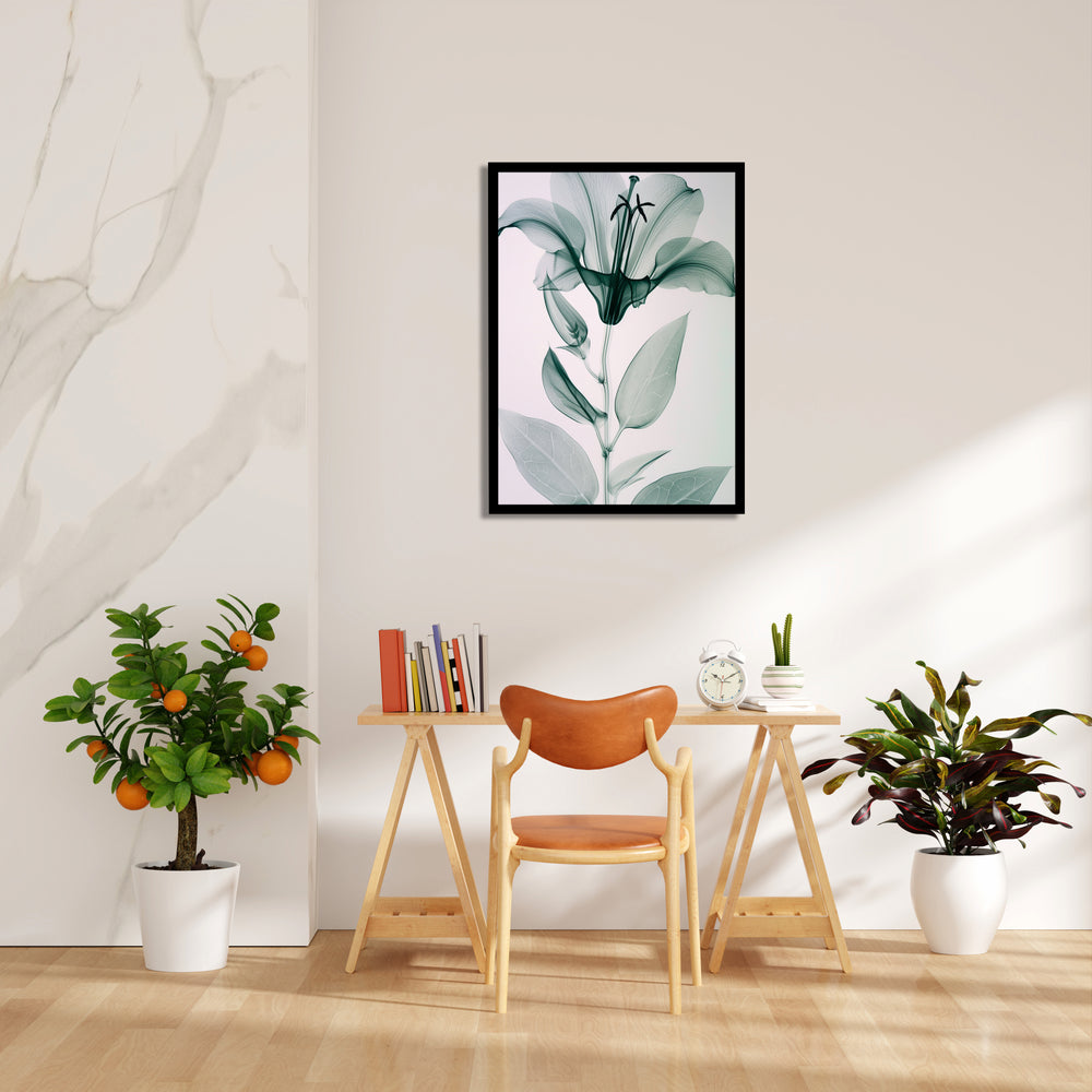 Ethereal Glass Lily - Botanical Wall Art - Pillow Fights