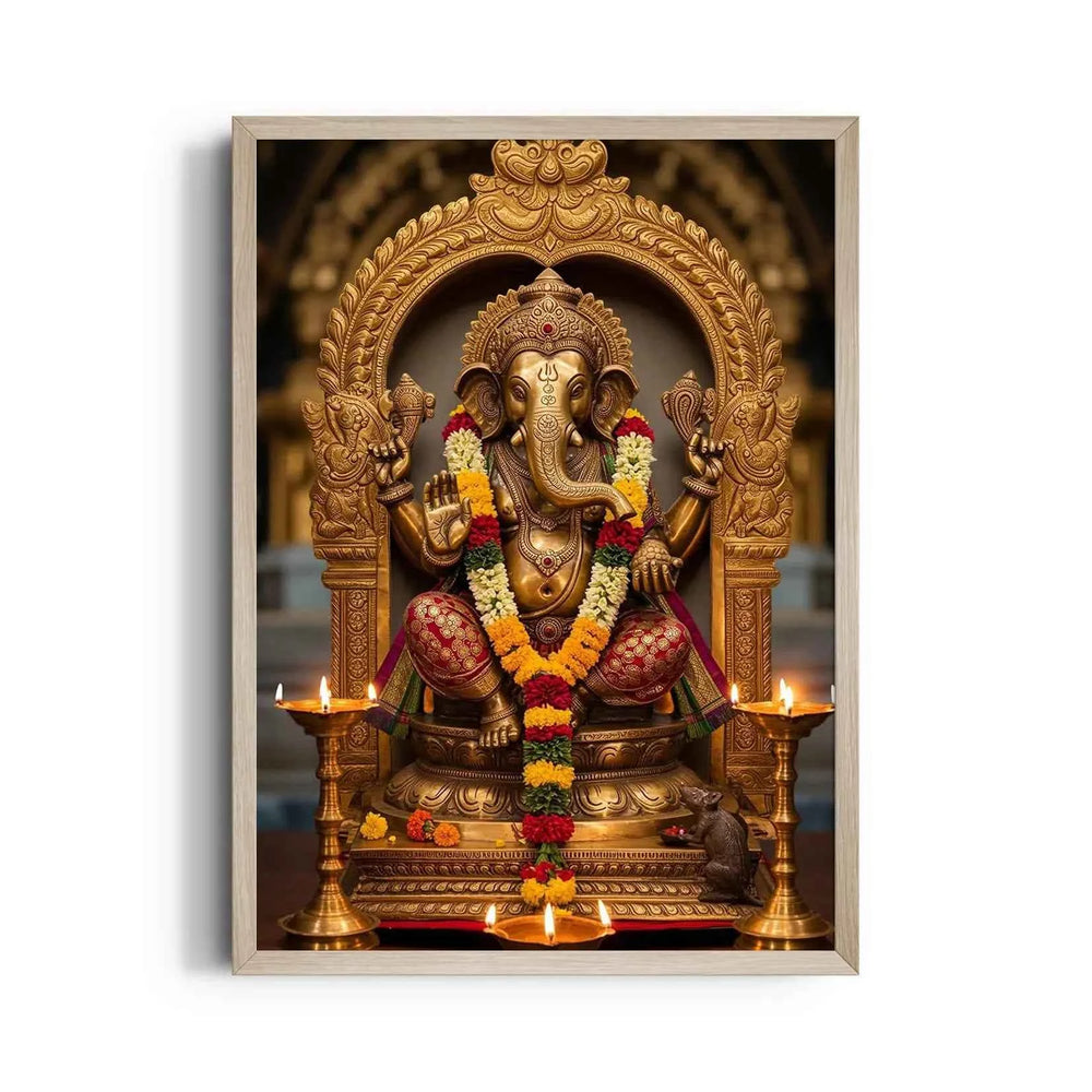 Ganesha Brass Mandapa Archana