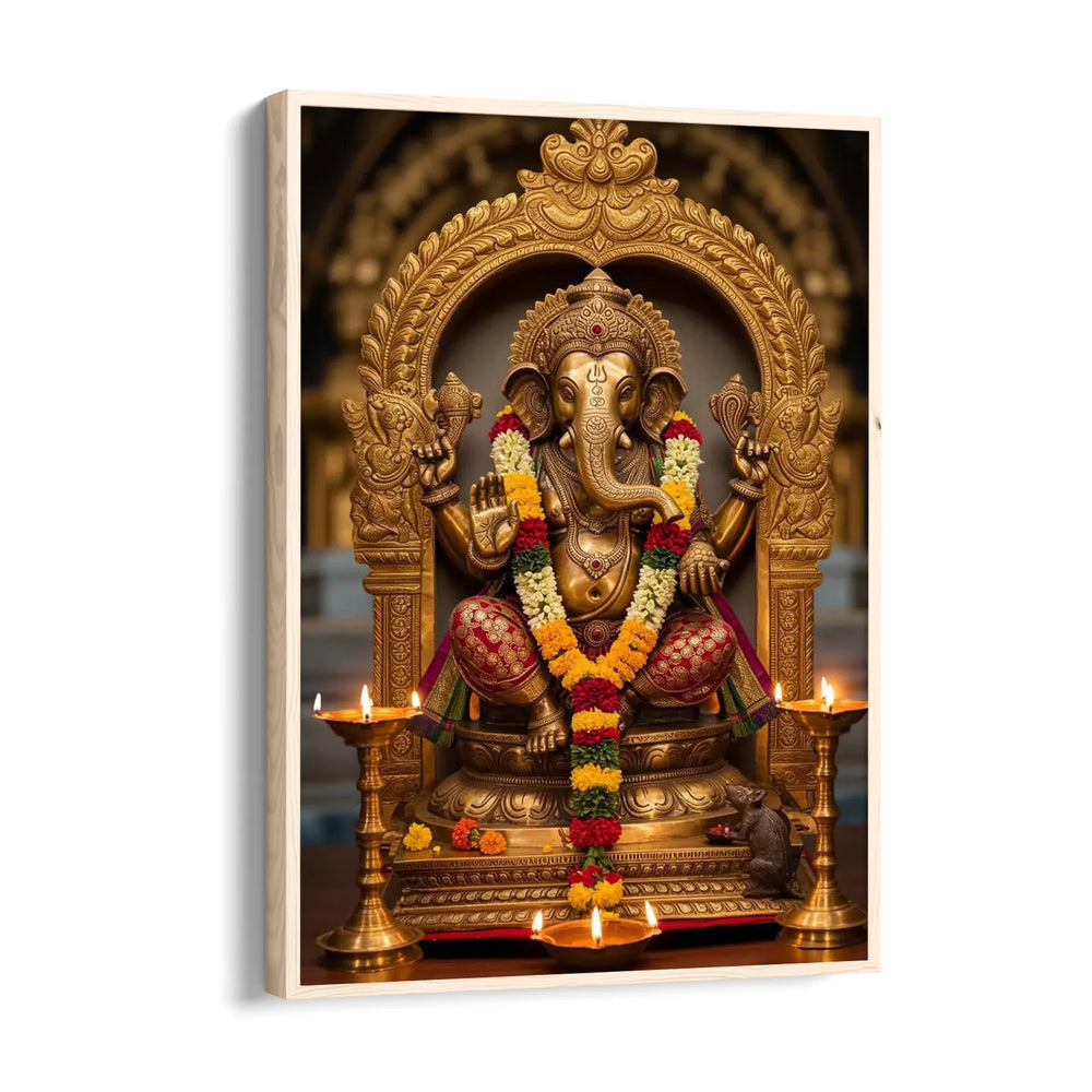 Ganesha Brass Mandapa Archana