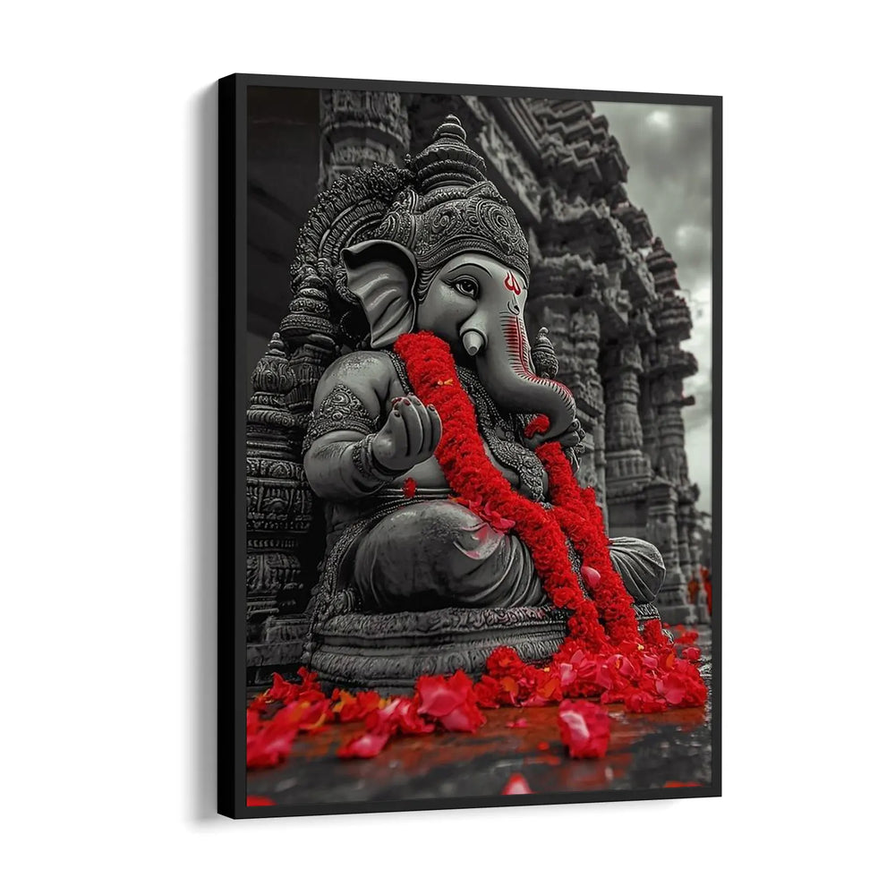 Ganesha Krishna Shila Raktapushpa