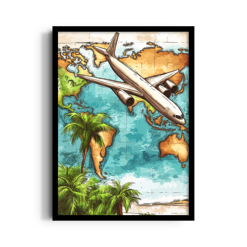 Global Voyage Flight - Travel Wall Art