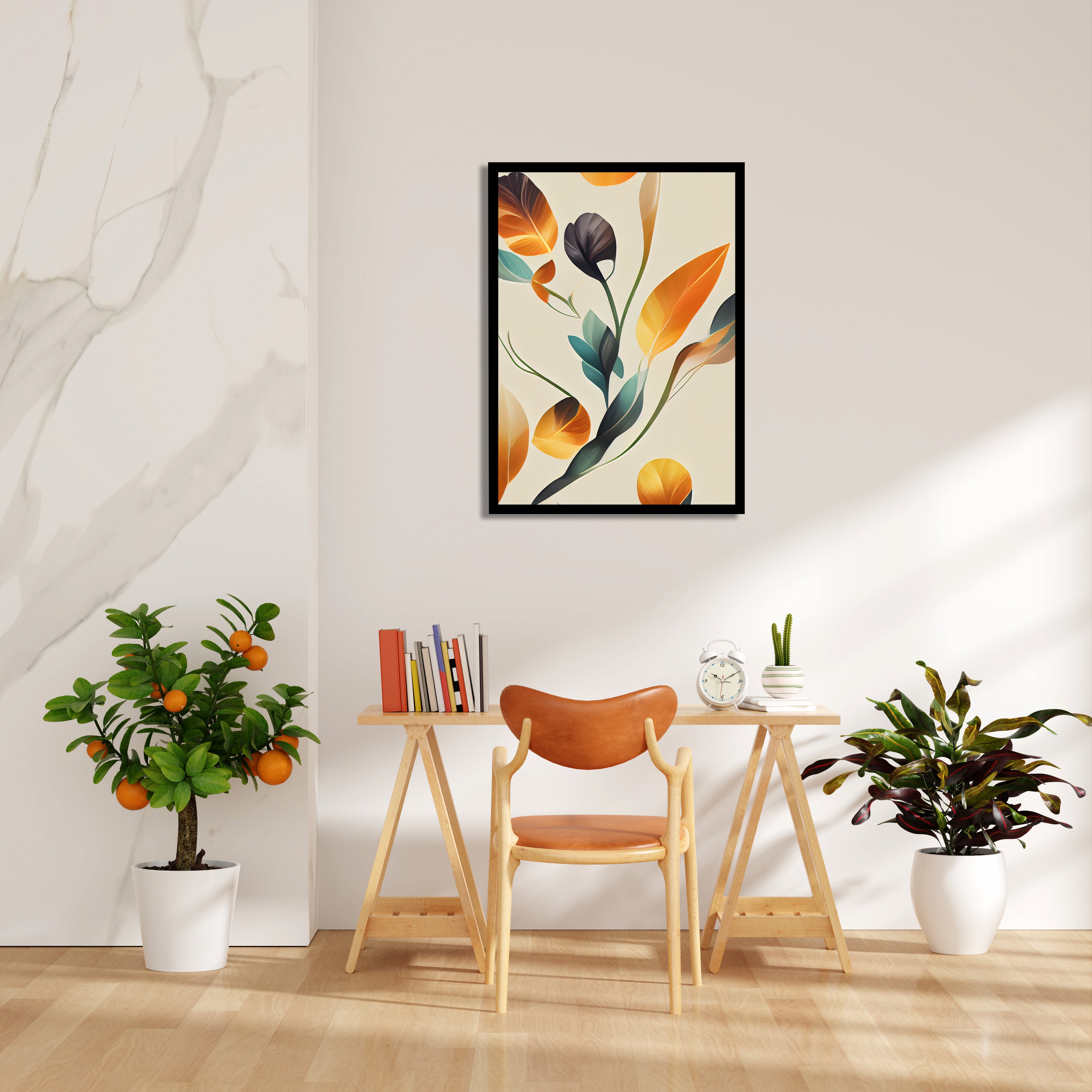 Golden Autumn Foliage - Botanical Wall Art