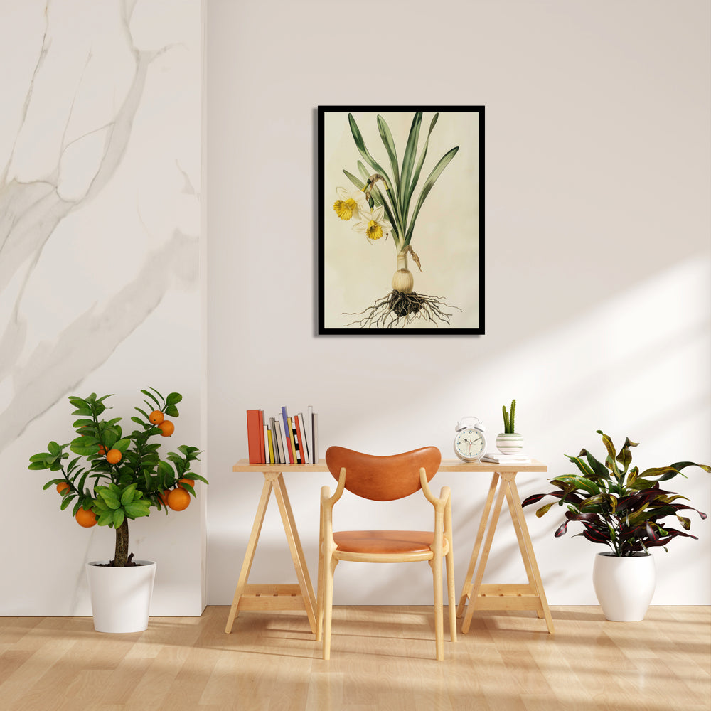 Golden Daffodil Heritage - Botanical Wall Art