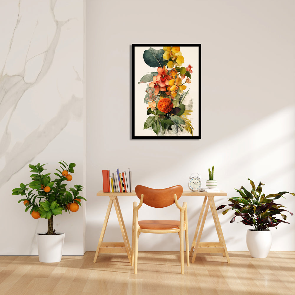 Golden Garden Medley - Botanical Wall Art