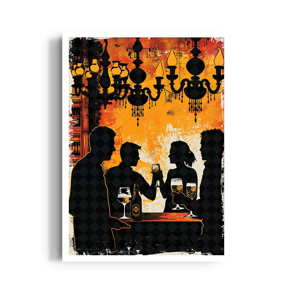 Golden Hour Bar Toast - Food & Bar Wall Art