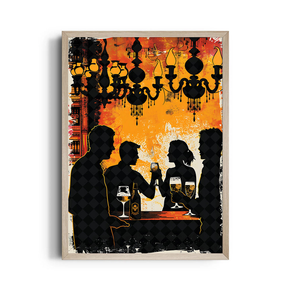 Golden Hour Bar Toast - Food & Bar Wall Art