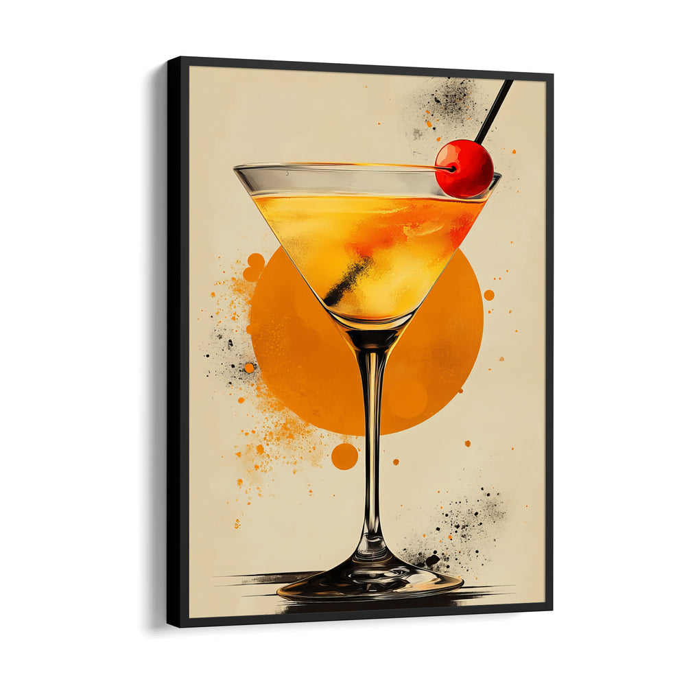 Golden Martini Moment – Cocktail Bar Wall Art
